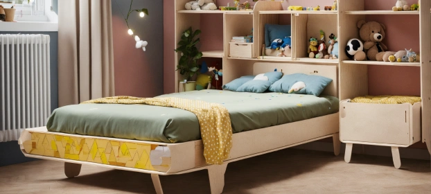 kids Bed With White Finishes