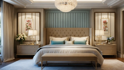  Yuko Upholstered King Size Bed in Columbia Walnut Finish with Hydraulic Storage