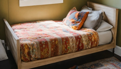   Wooden Single Bed Wenge Finish