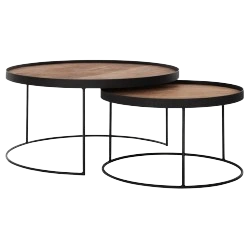 Space-saving nesting coffee tables