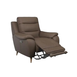 Power motorized recliner with ergonomic support