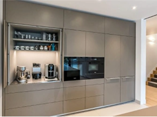 Modular kitchen tall unit for maximum vertical storage