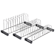 Kitchen drawer with plate and thali partitions for organized storage