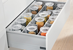 Pull-out internal drawer for nested organization