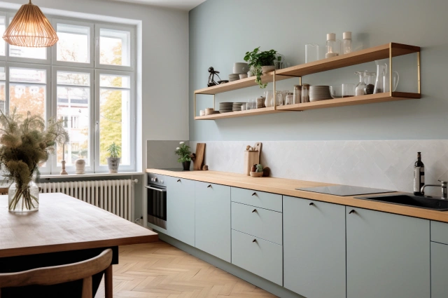 Efficient straight kitchen ideal for open-plan living areas