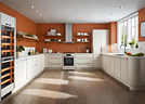 U-shaped kitchen with natural light thumb