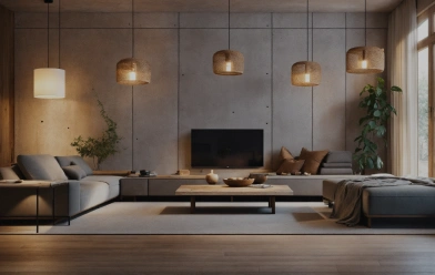 Modern living room lighting design