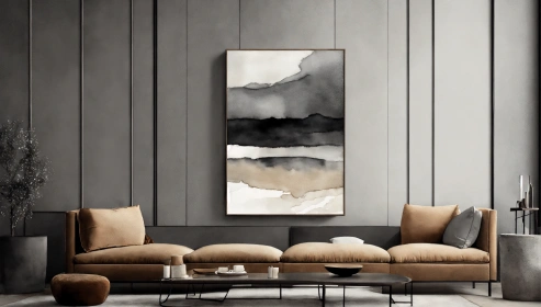 Urban industrial living room with raw, modern finishes