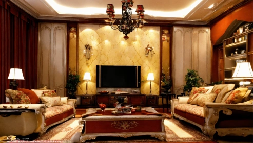 Charming traditional living room with vintage accents