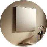 Smooth satin paint finish with a soft sheen