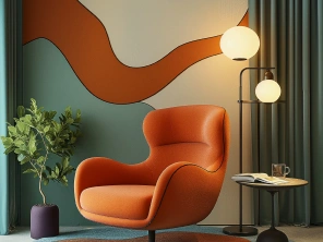 Stylish wall decor with unique wallpaper design