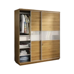 Sliding door wardrobe with aluminum profile tracks