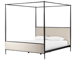 Elegant canopy double bed with modern design and comfort