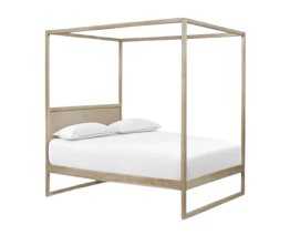 Elegant four-poster bed with classic design and sturdy frame