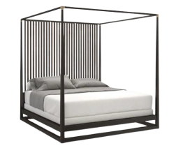Canopy Queen Size Bed with Elegant Wooden Frame