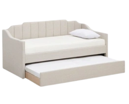 Space-saving Trundle Single Bed with Pull-out Storage